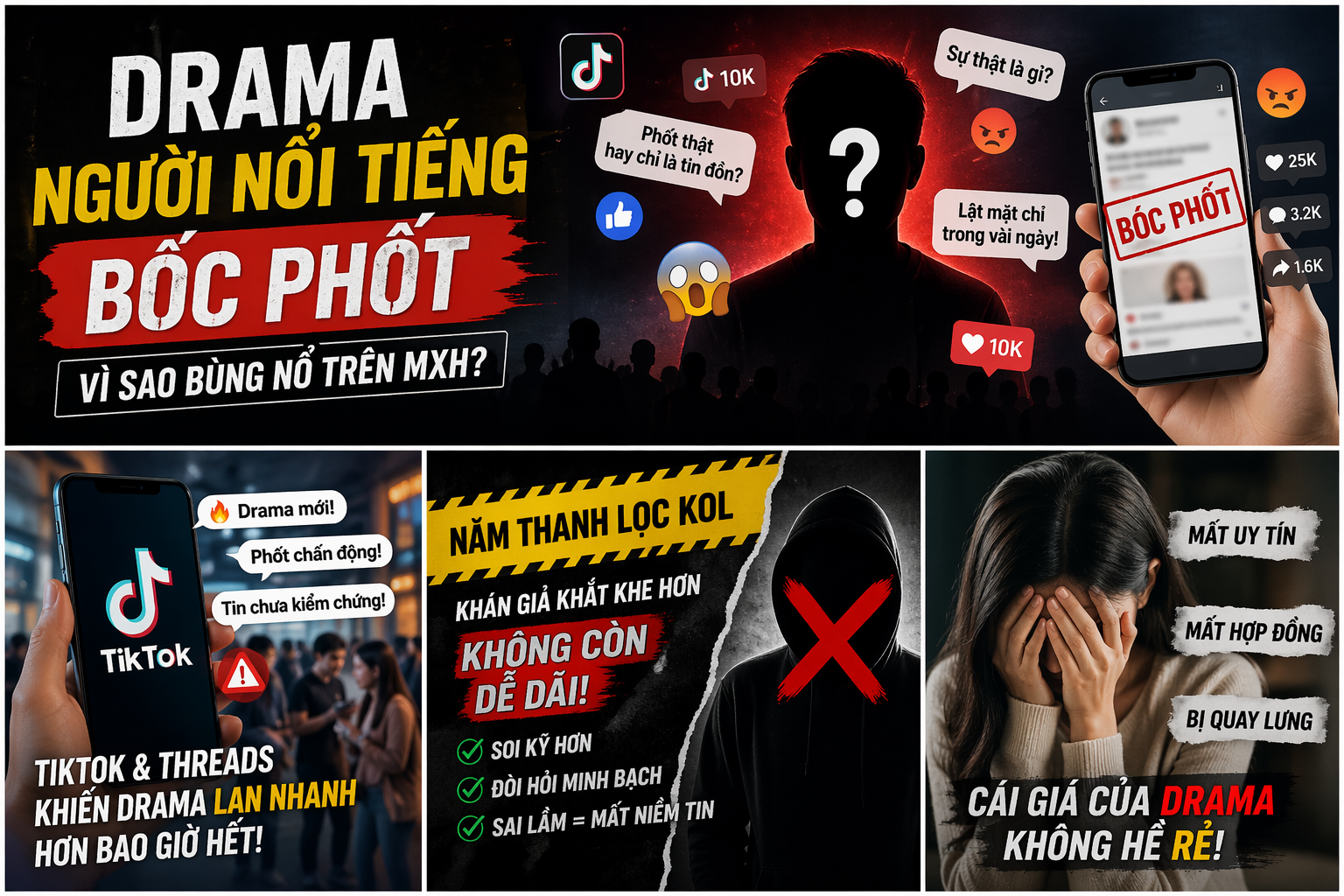 drama người nổi tiếng bóc phốt trên mạng xã hội