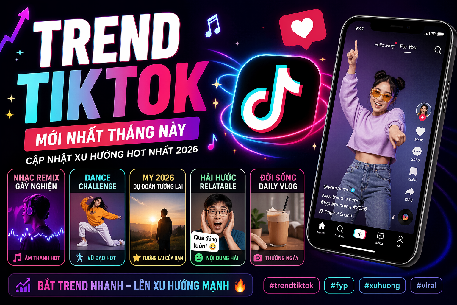 trend TikTok mới nhất tháng này